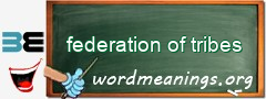 WordMeaning blackboard for federation of tribes